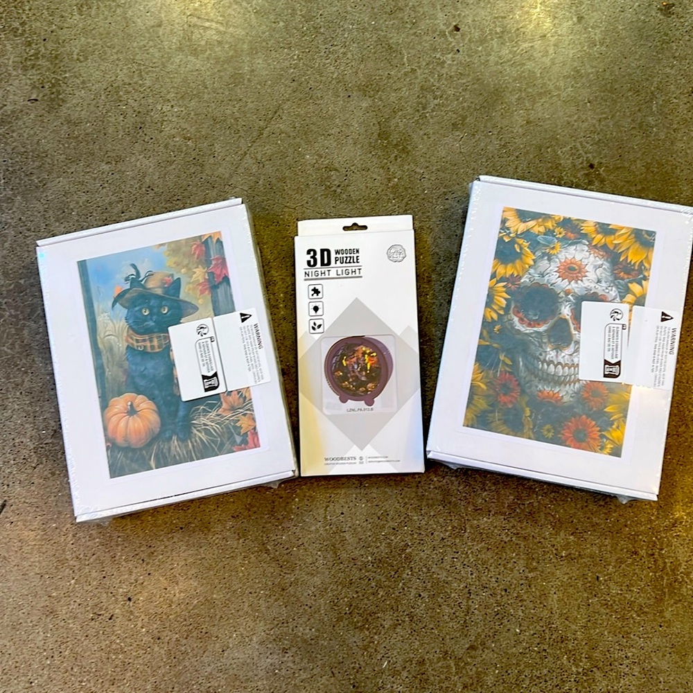 NIB - Wood Best Wooden Puzzle Set (Halloween)